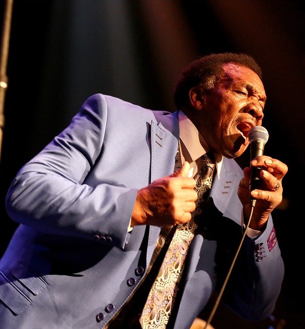 Portrait of Willie Buck, legendary Chicago blues singer